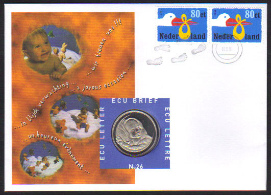 1997 Netherlands Ecu Letter (Birth) K000080